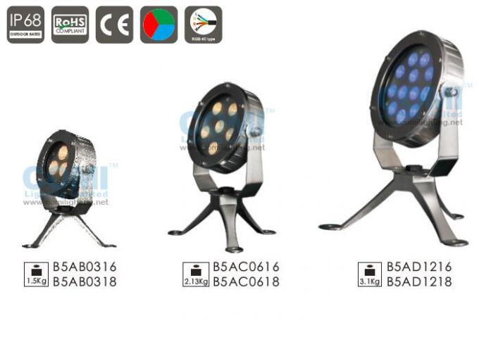 B5AB0316 B5AB0318 3pcs * 2W LED 수중 스포트 조명기구 브래킷 및 삼각대 360 ° 각도 조절 가능 0