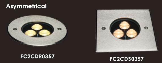 3 * 2W 대칭 조명 전원 LED Inground 램프 116mm 전면 커버 ETL 목록에 있음 2