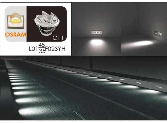 현대 디자인 비대칭 중단된 LED 단계 빛 IP65/IP67 24V 또는 110V 220V 3 * 2W 4
