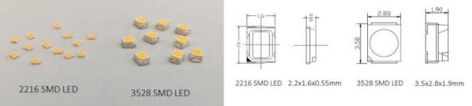 초소형 패키지 2216장식용 유연한 LED 스트립 조명 CRI90 높은 R9 값 SDCM < 3 1
