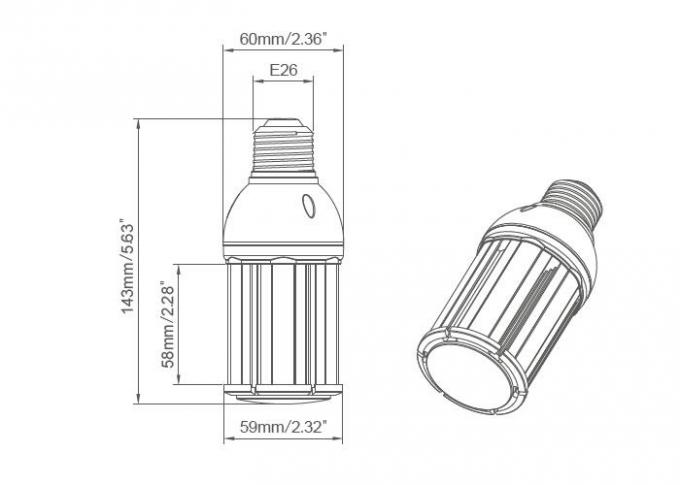 40W HID 포스트 정상 램프 보충을 위한 직업적인 IP64 10W LED 옥수수 빛 2