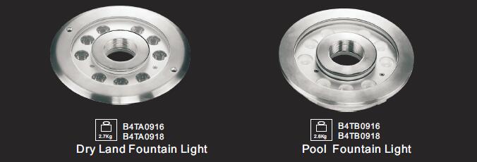 음악 물 댄스 쇼를 위한 잠수할 수 있는 분사구 반지 분수 빛 또는 중앙 배출 led 풀 램프 1