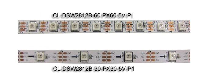 5VDC WS2812B 디지털 LED 스트립 조명 주소 지정 가능 30픽셀/M 및 30개 LED/M 1
