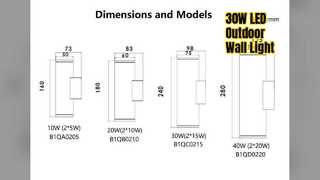 30W LED 벽 조명 야외 건축 조명