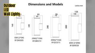 실외 LED 벽 조명 IP65 듀얼 업 다운