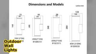 20W LED 벽 조명이 야외 조명 아래로 켜집니다.